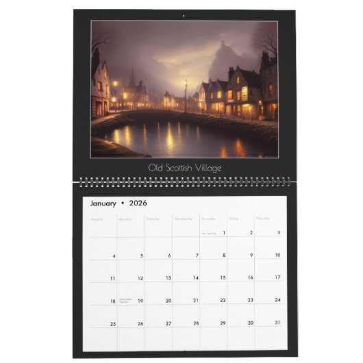 Landschapskalender voor het platteland kalender (Jan 2026)