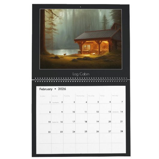 Landschapskalender voor het platteland kalender (Feb 2026)