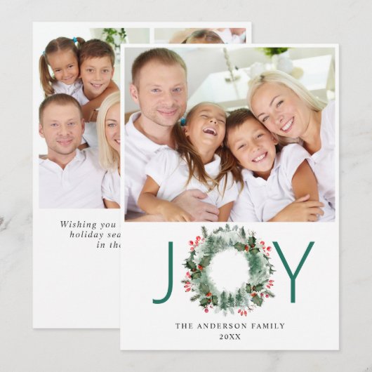 Landschapskrans Hulstbes Dennen PHOTO Wenskaart Feestdagenkaart (Voorkant / Achterkant)