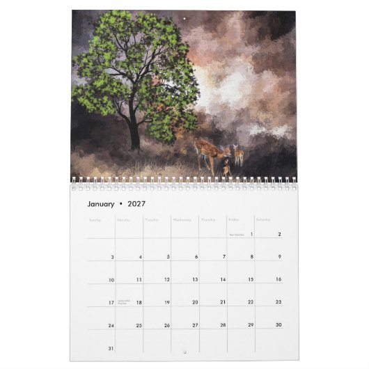 Landschapskunst 2025 kalender (Jan 2027)
