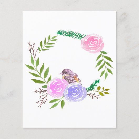 Landschapskunst Canvas| Cadeau voor vogelliefhebbe Flyer (Voorkant)