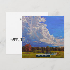 Landschapskunst met prachtige blauwe hemel feestdagenkaart