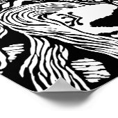 Landschapskunst Poster B & W Forest Art Wood Print (Hoek)