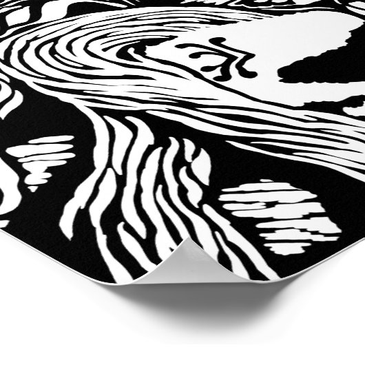 Landschapskunst Poster B & W Forest Art Wood Print (Hoek)