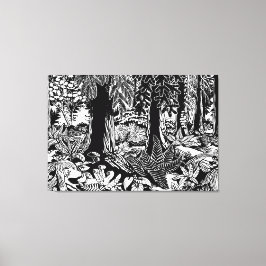 Landschapskunst Print B & W Art Canvas Afdrukken