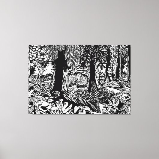 Landschapskunst Print B & W Art Canvas Afdrukken (Voorkant)