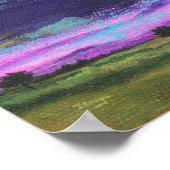 Landschapskunst Schilderij, Roze Zonsondergang, Kl Poster (Hoek)