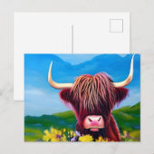 Landschapskunst van de Koe Briefkaart (Voorkant / Achterkant)