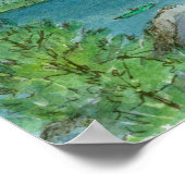 Landschapskunst van het bergmeer van Waterverf Kay Poster (Hoek)