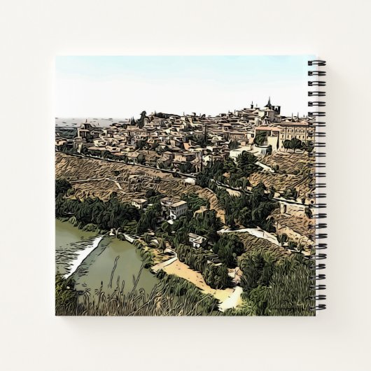 Landschapskunst van Toledo, Spanje Notitieboek (Achterkant)
