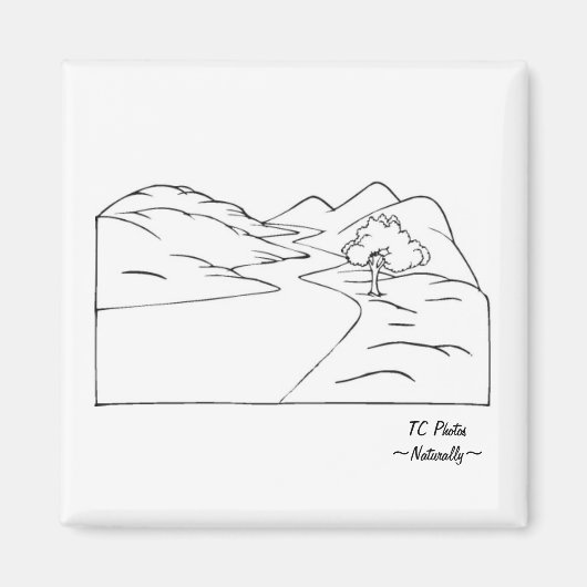 Landschapsmagneet met Logo Magneet (Voorkant)