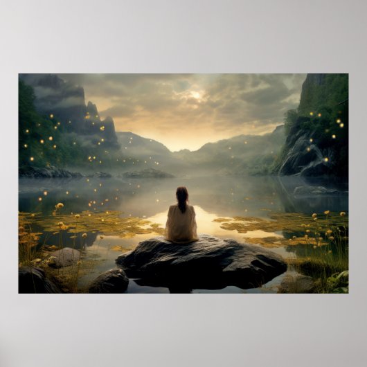Landschapsmeditatie Serene Rustig Poster (Voorkant)