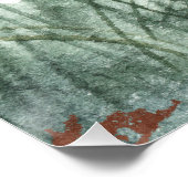 Landschapsmeer met zwanen perfect poster (Hoek)