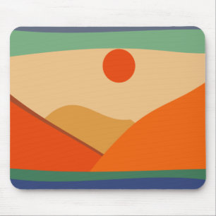 Landschapsmousepad, berg, digitale kunst, kunst muismat