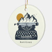 landschapsnaam voor schrijfmachinetriemmontage keramisch ornament (Links)