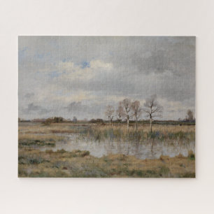 Landschapsolie op doek,  kunst. Olie Legpuzzel
