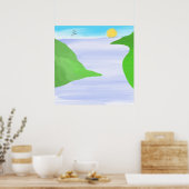 landschapsolieverfkunst poster (Keuken)