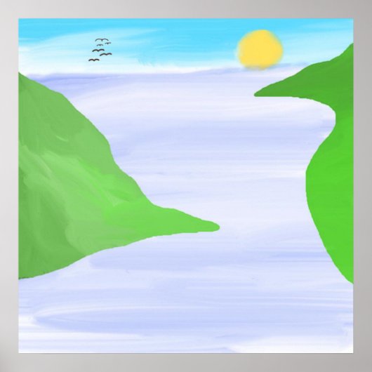 landschapsolieverfkunst poster (Voorkant)