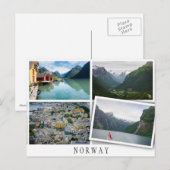 Landschapsondergrond van Noorwegen met los afbeeld Briefkaart (Voorkant / Achterkant)