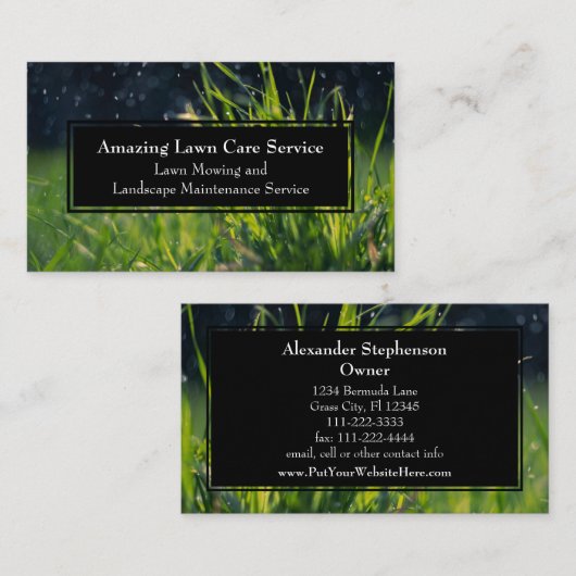 Landschapsonderhoud natte grassen visitekaartje (Voorkant / Achterkant)