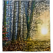 Landschapsontwerp 276 Bos Bossen Douchegordijn (Voorkant)