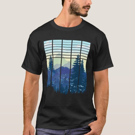 Landschapsontwerp, Berg, Natuur, Bomen en Bos T-shirt (Voorkant)
