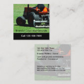 Landschapsontwerp en eigendomsbeheer vierkante visitekaartje (Voorkant / Achterkant)