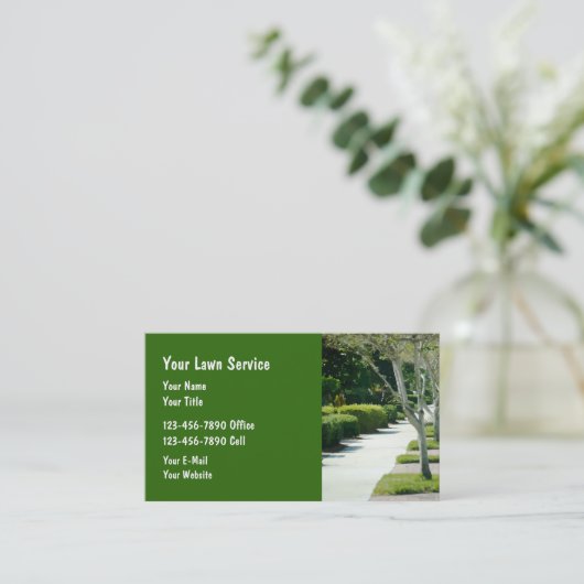 Landschapsontwerp en landschapsonderhoud visitekaartje (Staand voorkant)