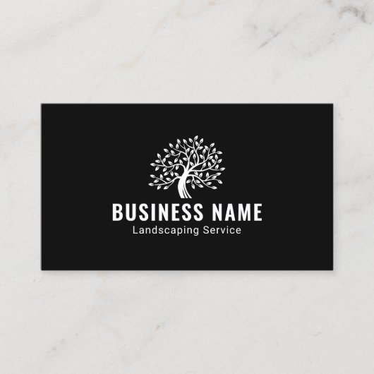 Landschapsontwerp en Logo van de professionele zor Visitekaartje (Voorkant)