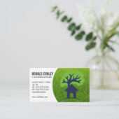 Landschapsontwerp | Logo van de boomstructuur Visitekaartje (Staand voorkant)