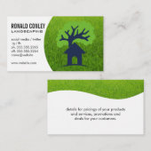 Landschapsontwerp | Logo van de boomstructuur Visitekaartje (Voorkant / Achterkant)