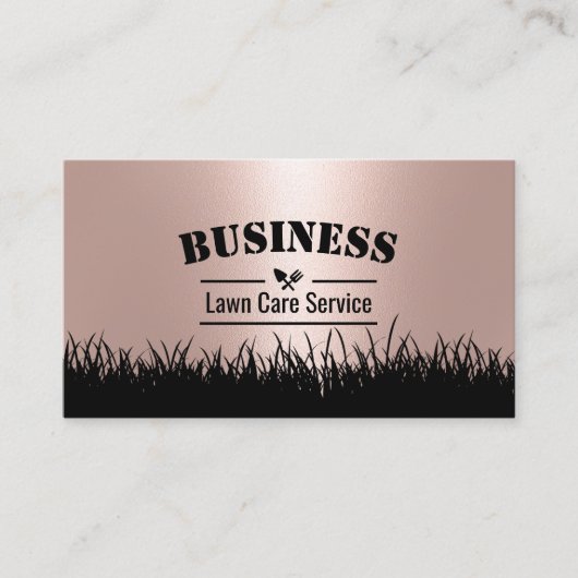 Landschapsontwerp - Moderne Roos Gold Lawn Care Visitekaartje (Voorkant)