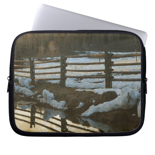 Landschapsontwerp van de Natuur Cariboo Laptop Sleeve (Voorkant)