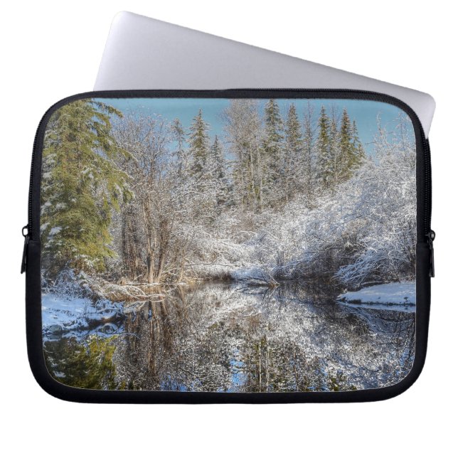 Landschapsontwerp van de Natuur Cariboo Laptop Sleeve (Voorkant)