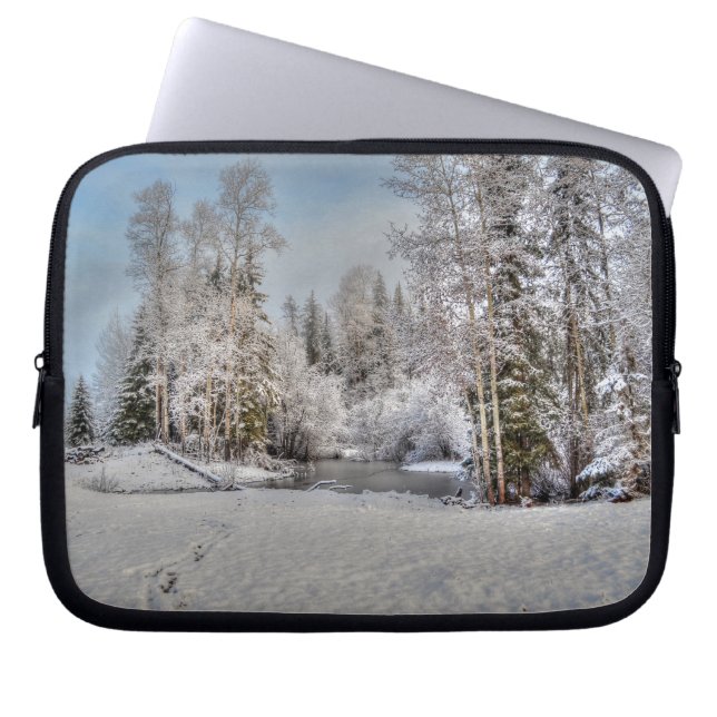 Landschapsontwerp van de Natuur Cariboo Laptop Sleeve (Voorkant)