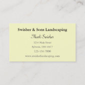 Landschapsontwerp Visitekaartje (Achterkant)