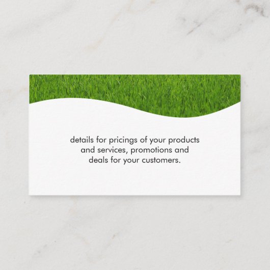 Landschapsontwerp Visitekaartje (Achterkant)