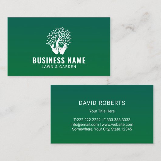 Landschapsontwerp voor de zorg in de stad - Logo Visitekaartje (Voorkant / Achterkant)