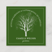 Landschapsontwerp voor tuinbouw vierkante visitekaartje (Voorkant)