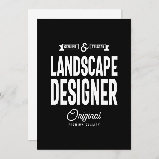 Landschapsontwerper Functielijn Bedankkaart (Voorkant / Achterkant)