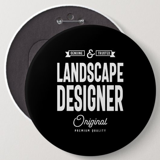 Landschapsontwerper Functielijn Ronde Button 6,0 Cm (Voorkant /achterkant)