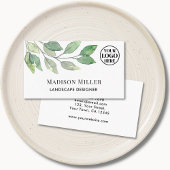 Landschapsontwerper Greenery Logo Visitekaartje