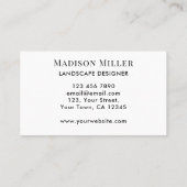 Landschapsontwerper Greenery Logo Visitekaartje (Achterkant)