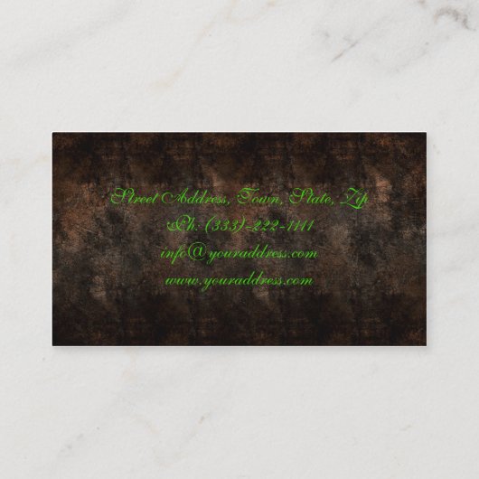 Landschapsontwerper groen en bruin Visitekaartje (Achterkant)