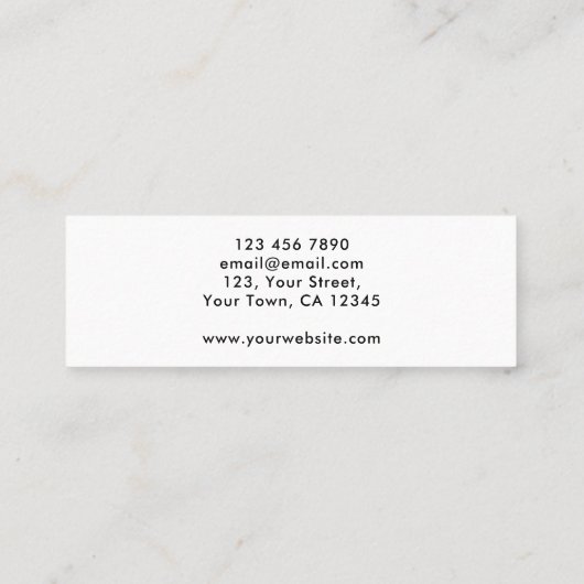 Landschapsontwerper groen mini visitekaartje (Achterkant)