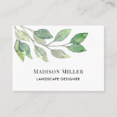 Landschapsontwerper QR Code Greenery Visitekaartje (Voorkant)