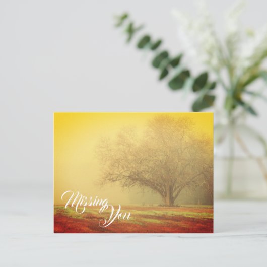 Landschapspostkaart 'Mis je' Briefkaart (Staand voorkant)