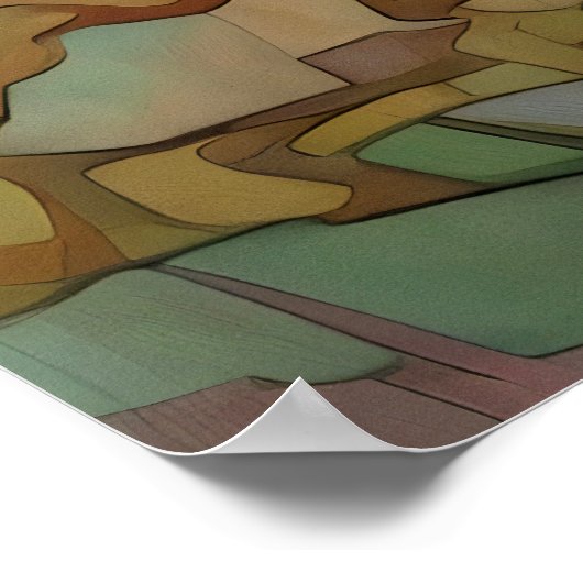 Landschapsprint voor het najaar poster (Hoek)