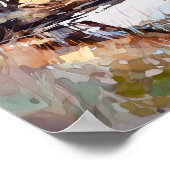 Landschapsprint voor het najaar poster (Hoek)