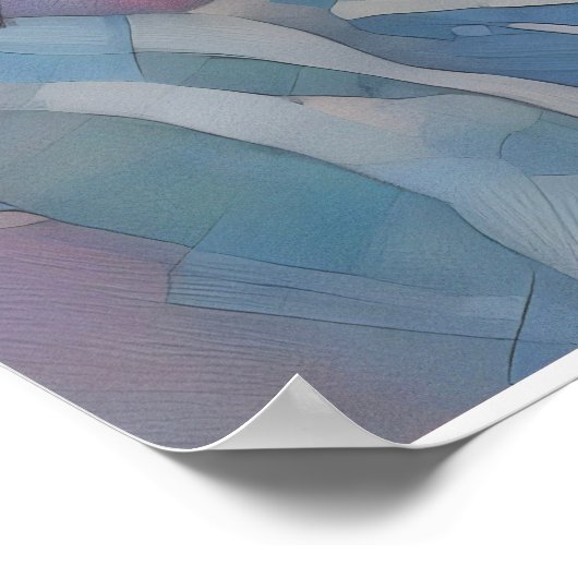 Landschapsprint voor het najaar poster (Hoek)